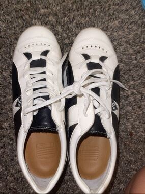 Walter Genuin White and Black Men's Sneakers